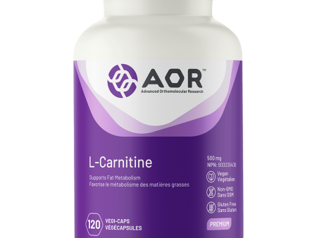 AOR L-Carnitine 500mg 120 Vegetable Capsules For Sale