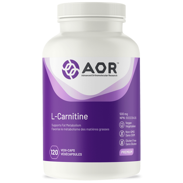 AOR L-Carnitine 500mg 120 Vegetable Capsules For Sale