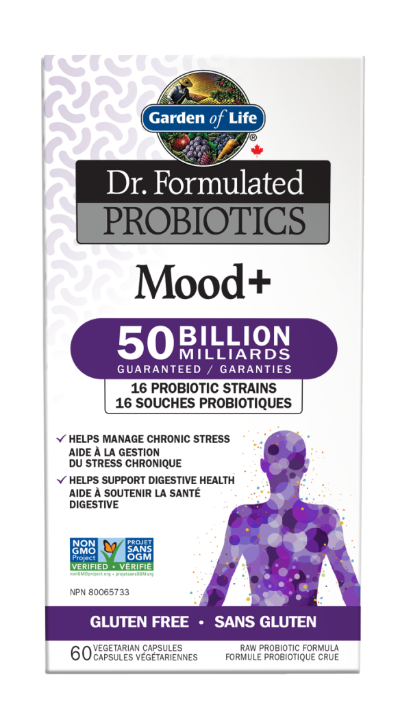 Garden of Life Dr. Form. Probiotics Once Daily Mood+ 50 Billion 60 Vegetarian Capsules on Sale