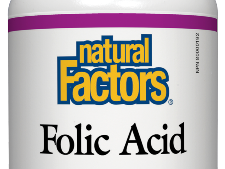 Natural Factors Folic Acid 1mg 180 Tablets Hot on Sale