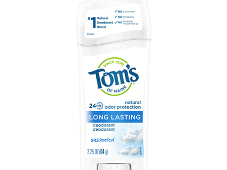 Tom s Long Lasting Deodorant Unscented 64g Cheap