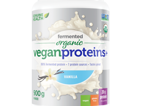 Genuine Health Organic Fermented Vegan Proteins+ Vanilla 900G Discount