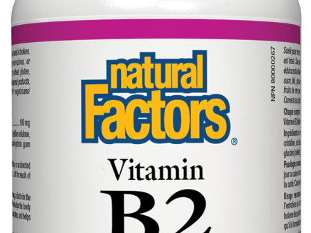 Natural Factors Vitamin B2 100mg 90 Tablets Riboflavin For Cheap