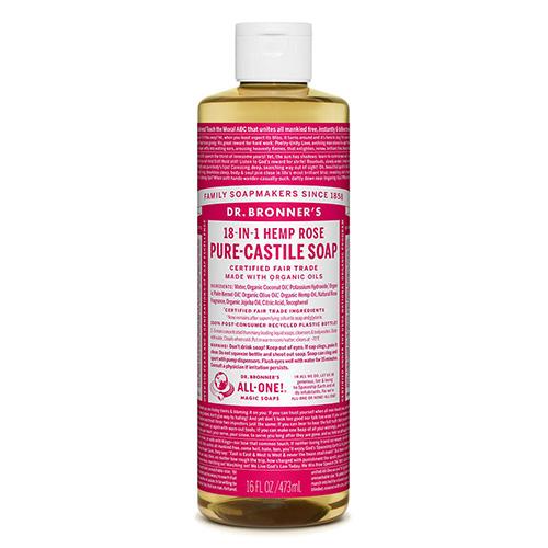 Dr. Bronner s Organic Rose Pure Castile Soap 473ml Fashion