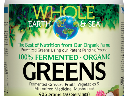 Whole Earth & Sea 100% Fermented Organic Greens Tropical Flavour 405g For Discount