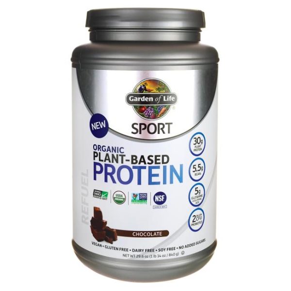 Garden of Life Sport Organic Plant-Based Protein Chocolate 840g For Sale