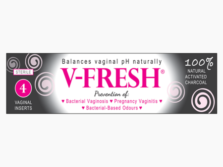 V-Fresh 100% Natural Activated Carbon 4 Vaginal Inserts Cheap