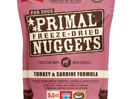 Primal Freeze Dried Nuggets Grain Free Turkey and Sardine Formula Dog Food For Sale