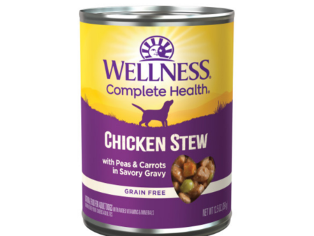 Wellness Grain Free Natural Chicken Stew with Peas and Carrots Wet Canned Dog Food Online now