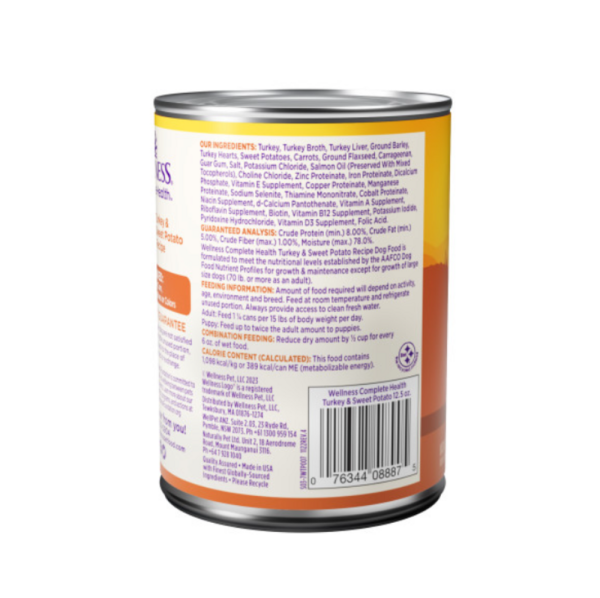 Wellness Complete Health Natural Turkey and Sweet Potato Recipe Wet Canned Dog Food Fashion