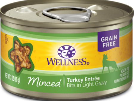 Wellness Grain Free Natural Minced Turkey Entree Wet Canned Cat Food Sale