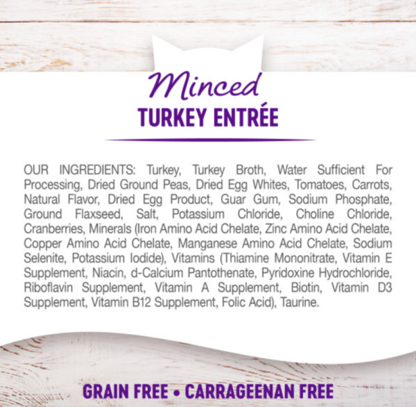 Wellness Grain Free Natural Minced Turkey Entree Wet Canned Cat Food Sale