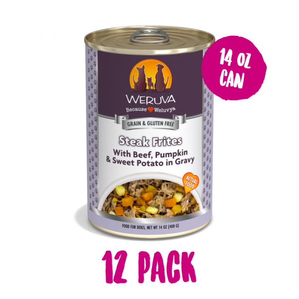 Weruva Steak Frites with Beef, Pumpkin & Sweet Potato in Gravy Canned Dog Food Online