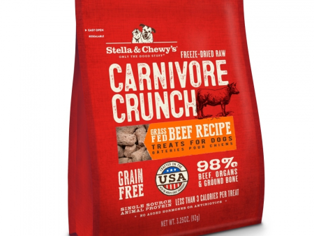 Stella & Chewy s Carnivore Crunch Grain Free Beef Recipe Freeze Dried Raw Dog Treats Online Hot Sale