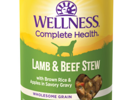 Wellness Natural Lamb and Beef Stew with Brown Rice and Apples Wet Canned Dog Food Discount