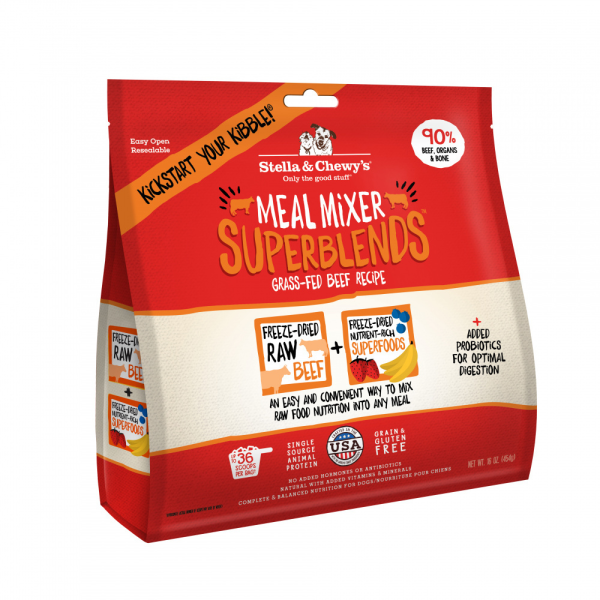 Stella & Chewy s Freeze Dried Raw Grass Fed Beef Meal Mixer SuperBlends Grain Free Dog Food Topper Online